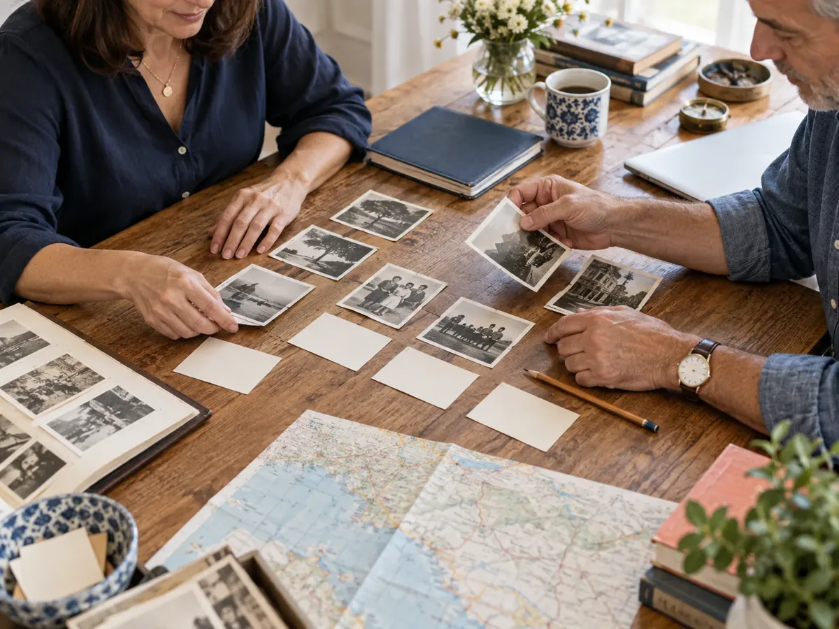 An illustrative workspace for organising memories